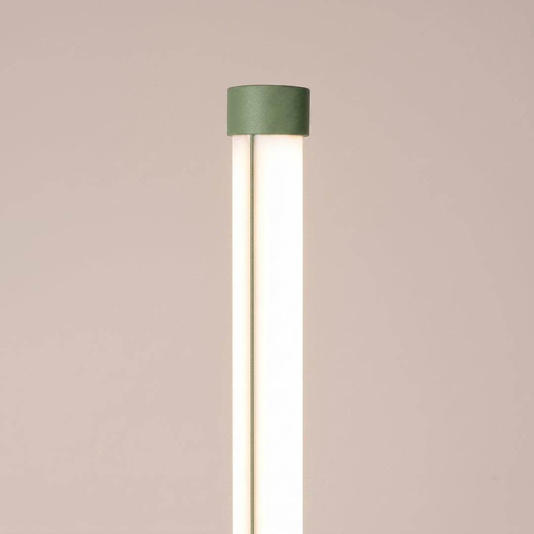Lampadaire TRANG sauge détail du sommet du tube