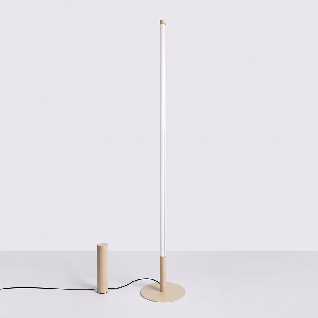 Lampadaire TRANG beige éteinte, vue d'ensemble