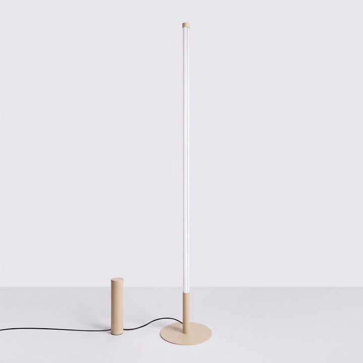 Lampadaire TRANG beige éteinte, vue d'ensemble