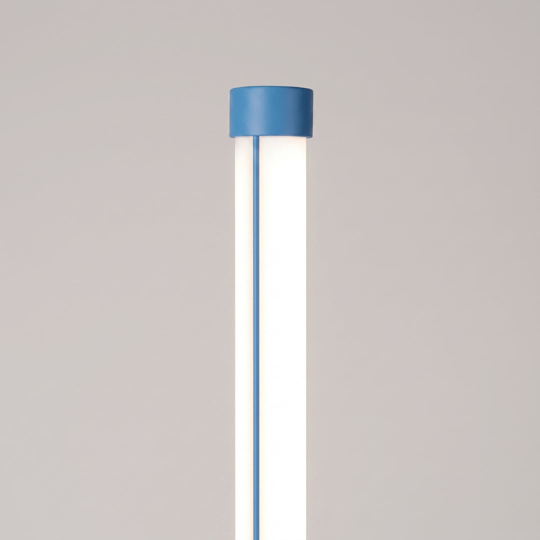 Lampadaire TRANG bleu clair détail du sommet du tube