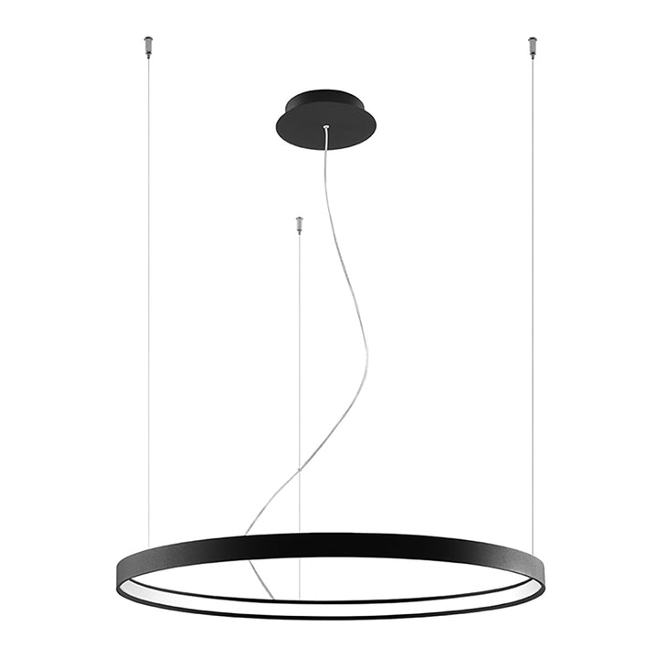 Lustre anneau RIO noir vue d'ensemble
