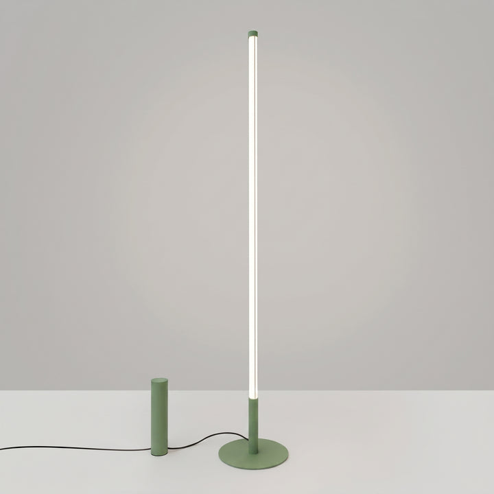 Lampadaire TRANG sauge allumée, tube lumineux