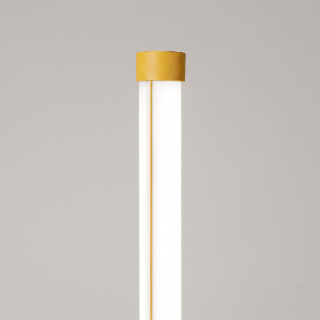 Lampadaire TRANG jaune détail du sommet du tube