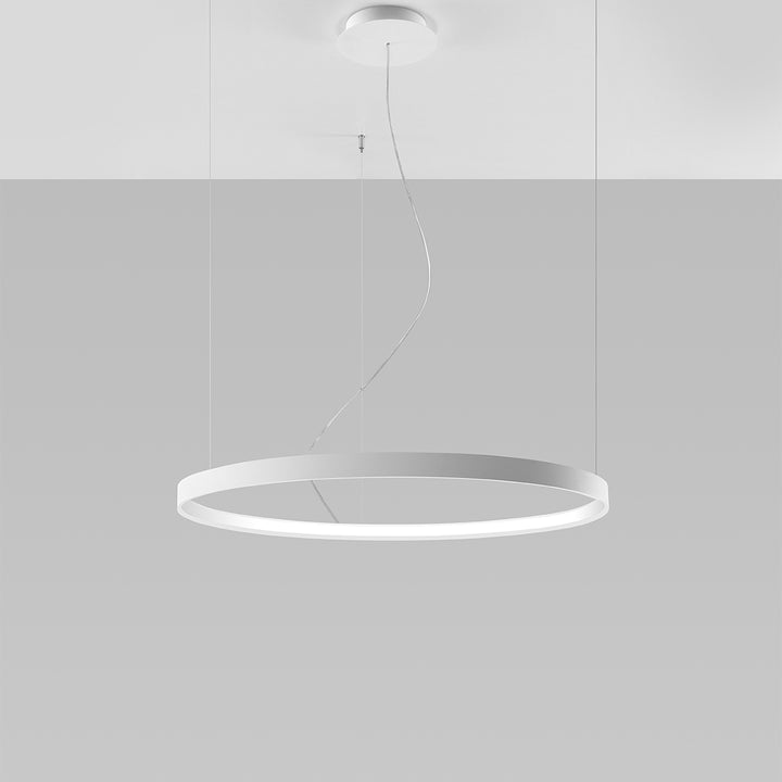 Lustre anneau RIO blanc éteinte, suspendu