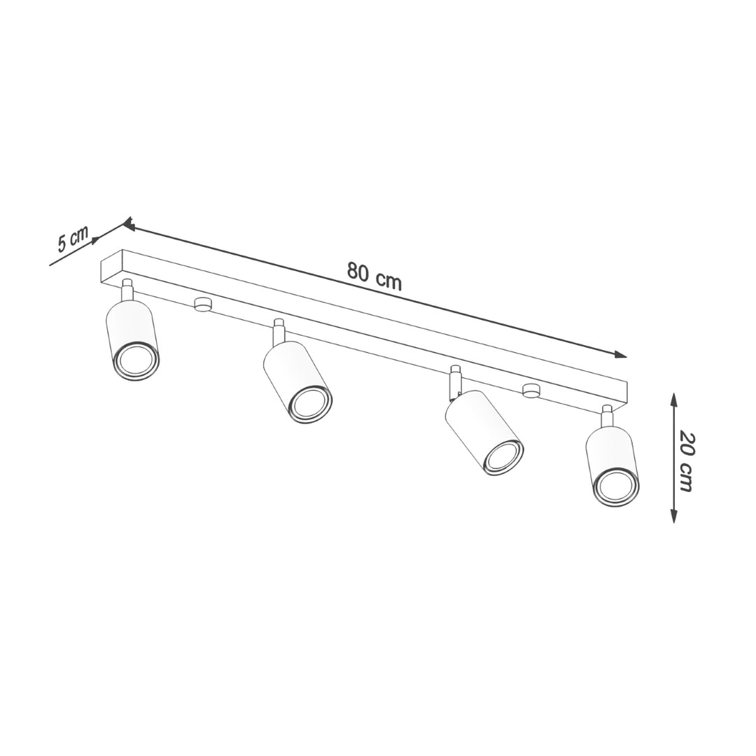 Luminaire Plafonnier | BERG 4 (Bois Naturel)