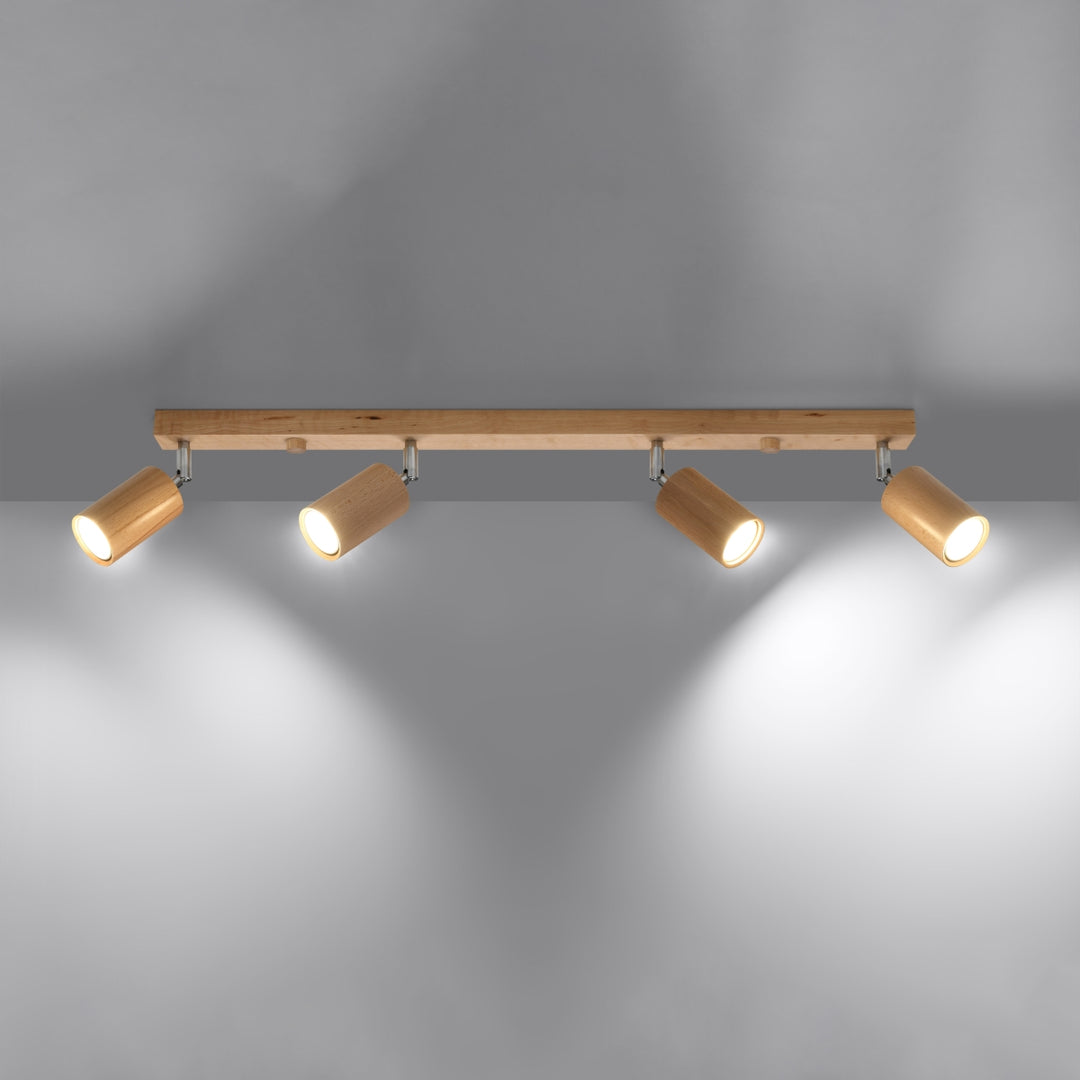 Luminaire Plafonnier | BERG 4 (Bois Naturel)