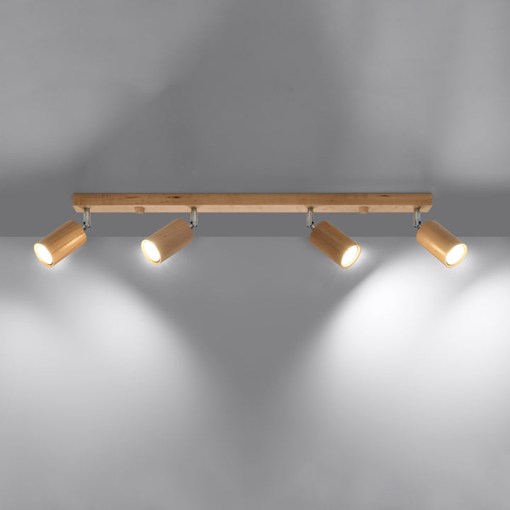 Luminaire Plafonnier | BERG 4 (Bois Naturel)