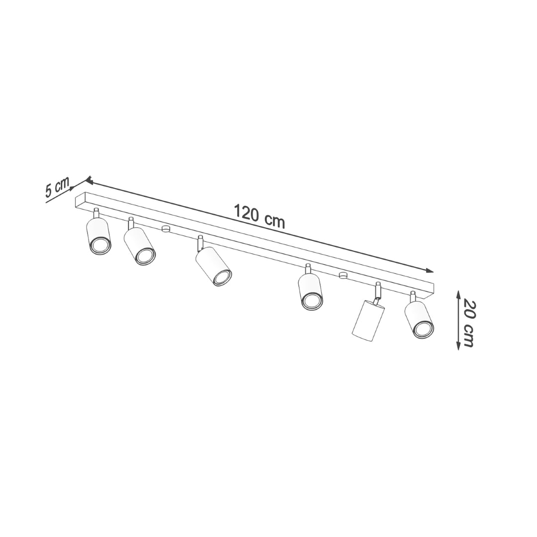 Luminaire Plafonnier | BERG 6 (Bois Naturel)