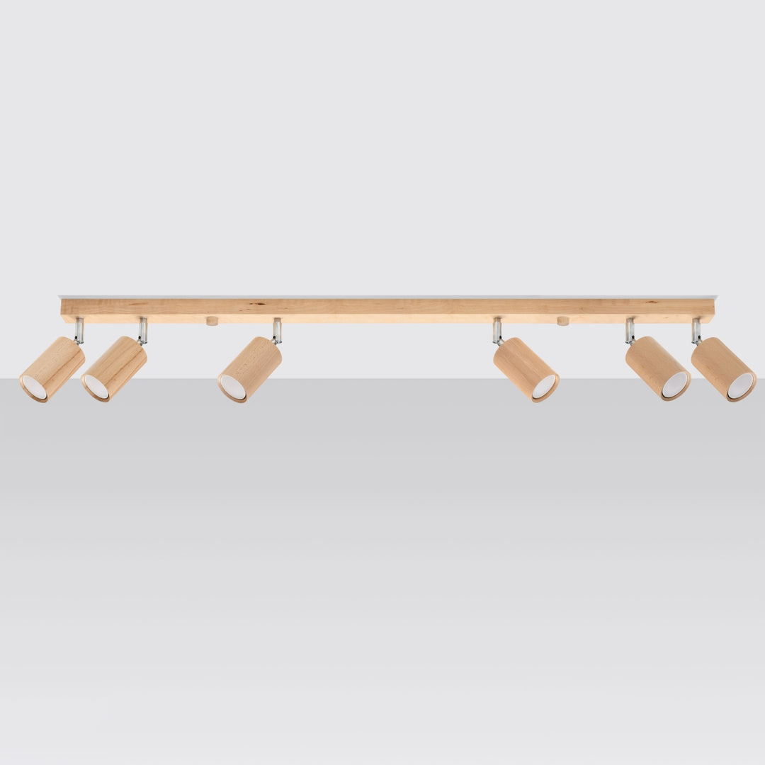 Luminaire Plafonnier | BERG 6 (Bois Naturel)