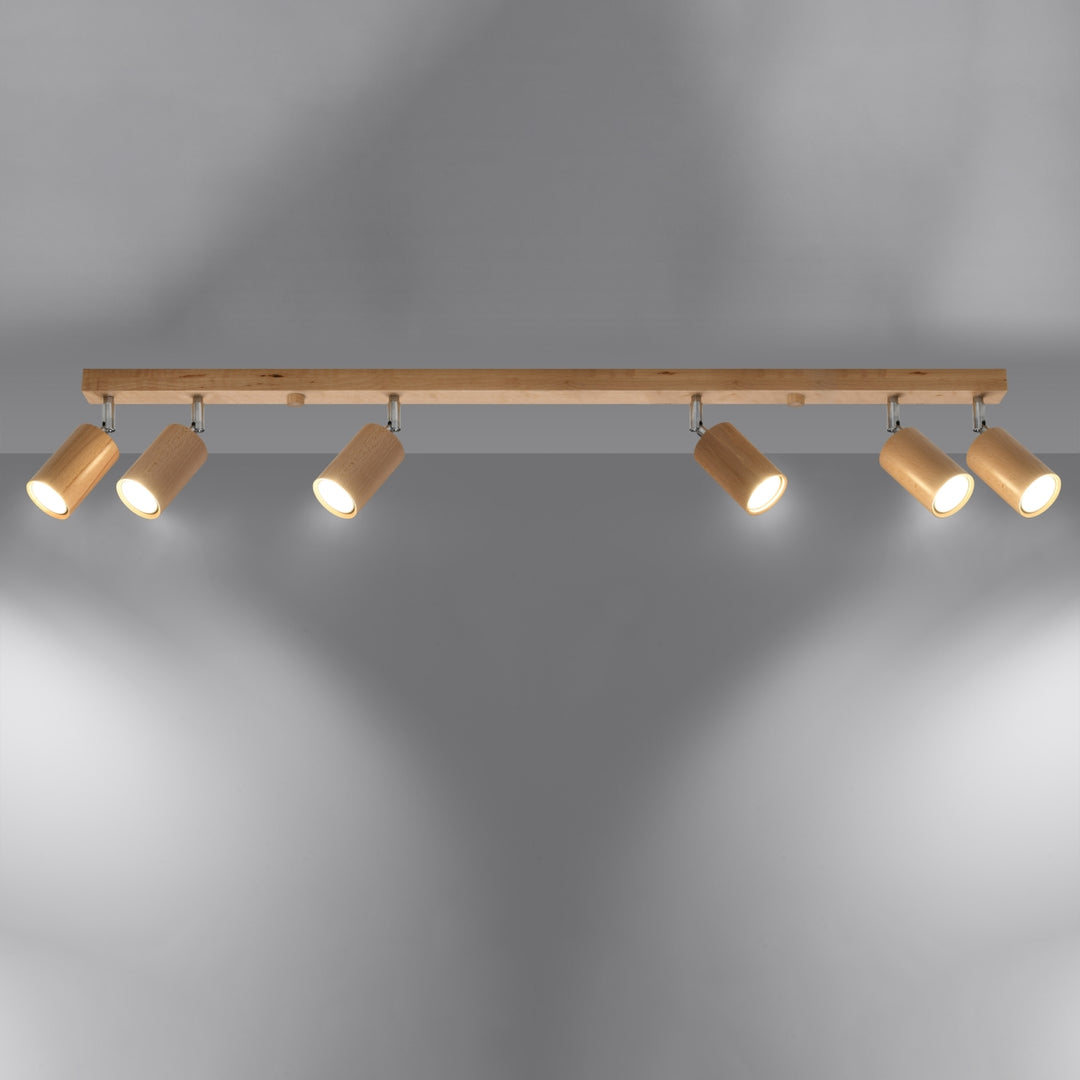 Luminaire Plafonnier | BERG 6 (Bois Naturel)