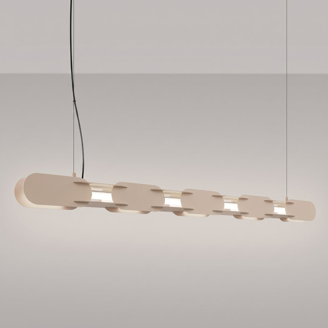 Suspension CHAIN taupe allumée, suspendue
