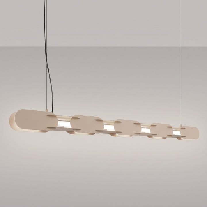 Suspension CHAIN taupe allumée, suspendue