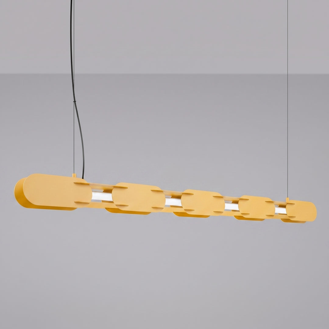 Suspension CHAIN jaune allumée, suspendue