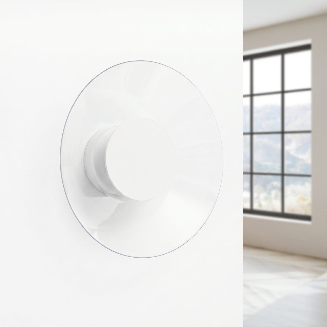 Applique murale ASTRO blanc éteinte, posée au mur