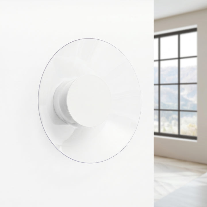 Applique murale ASTRO blanc éteinte, posée au mur