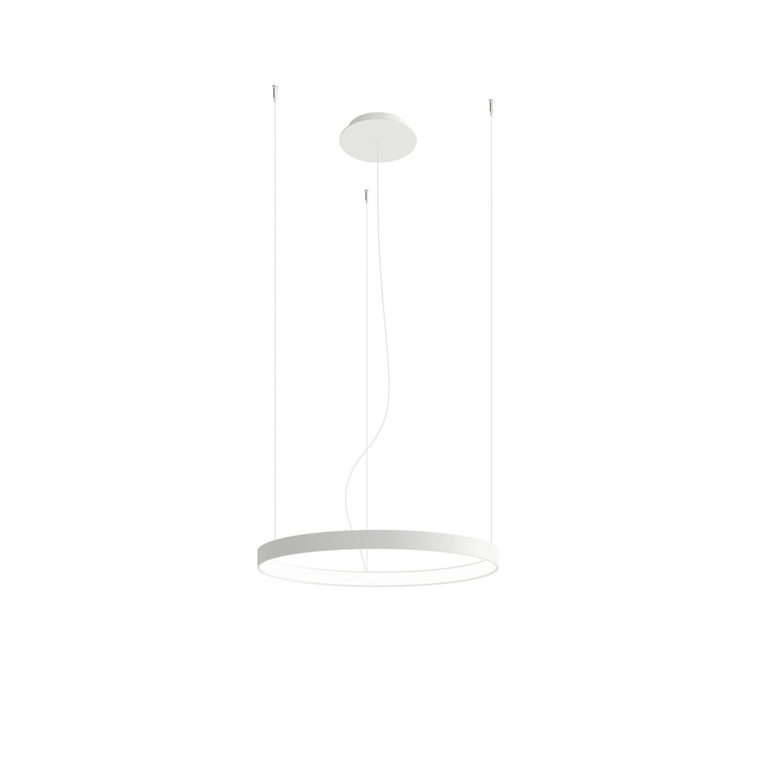 Lustre anneau RIO blanc vue d'ensemble