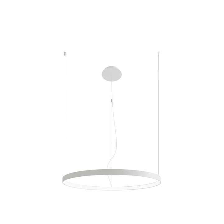 Lustre anneau RIO blanc vue d'ensemble