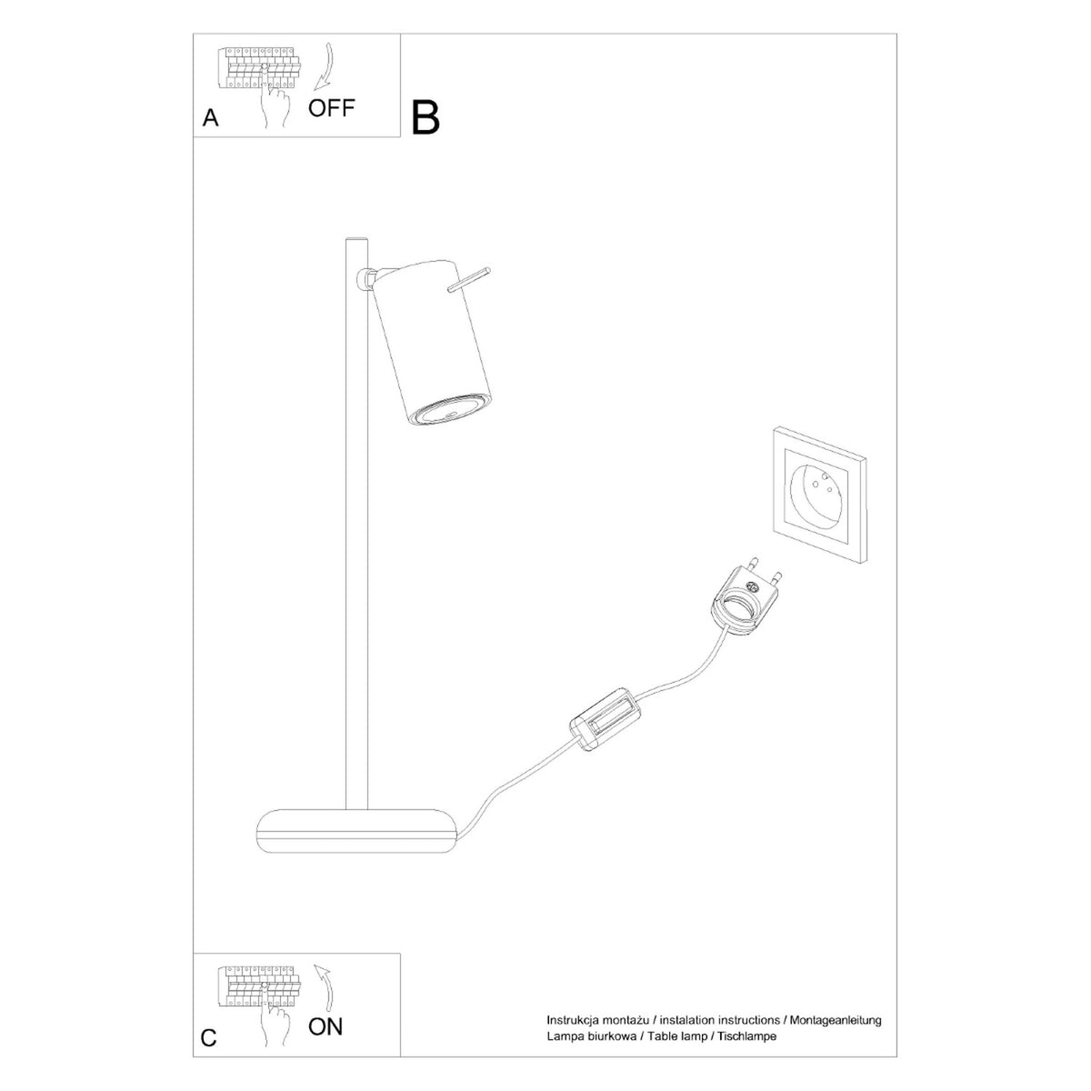Schéma d'installation du luminaire