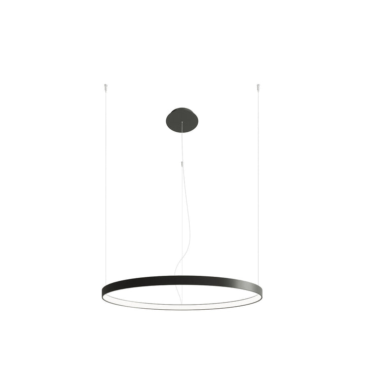 Lustre anneau RIO noir vue d'ensemble