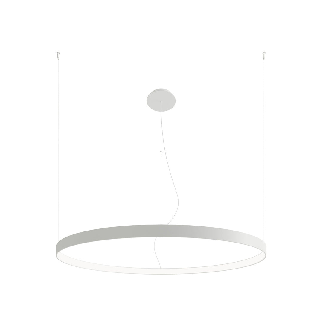 Lustre anneau RIO blanc vue d'ensemble