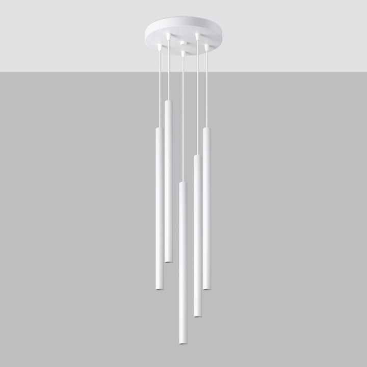 Suspension tube fin blanc éteinte