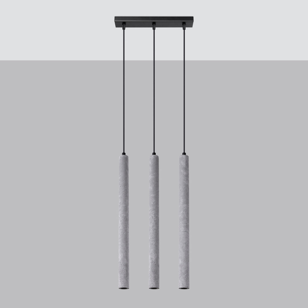 Suspension tube fin gris éteinte