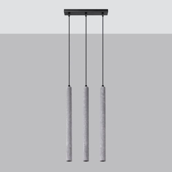 Suspension tube fin gris éteinte