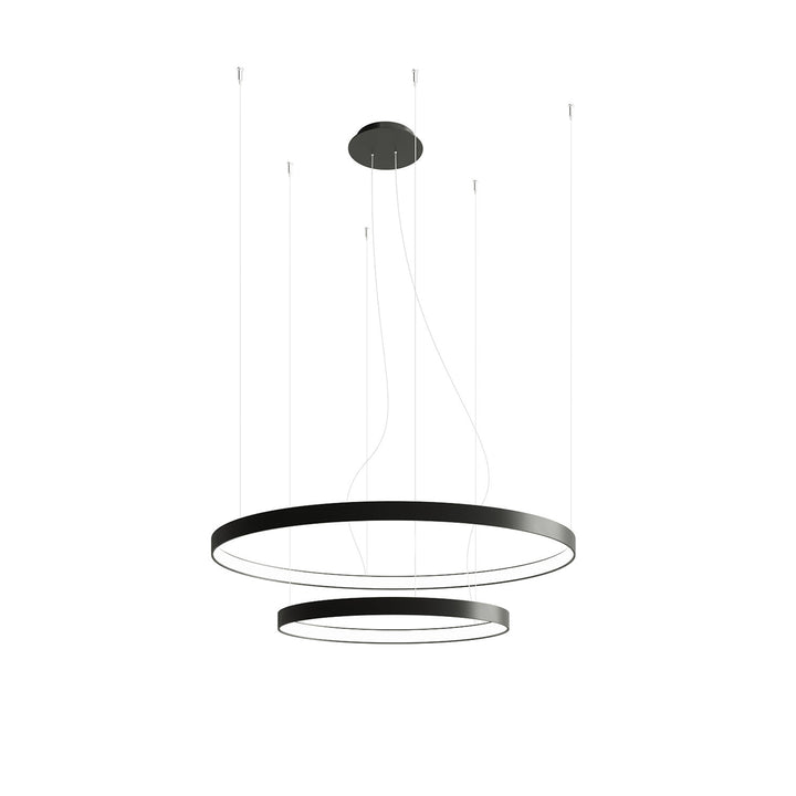 Lustre anneau RIO noir vue d'ensemble