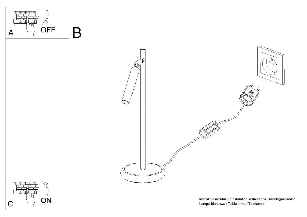 Schéma d'installation du luminaire