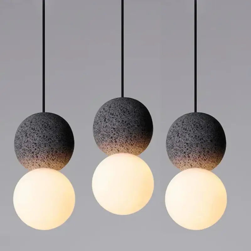 Suspension luminaire béton au design rond et élégant stylé