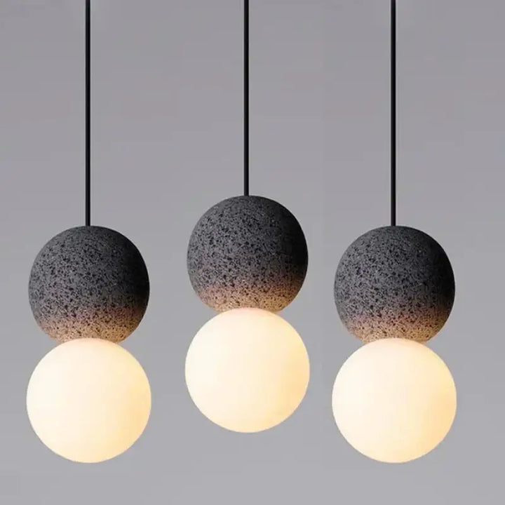 Suspension luminaire béton au design rond et élégant stylé