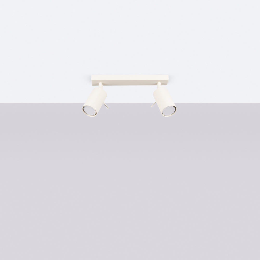 Luminaire Plafonnier beige éteinte, vue rapprochée