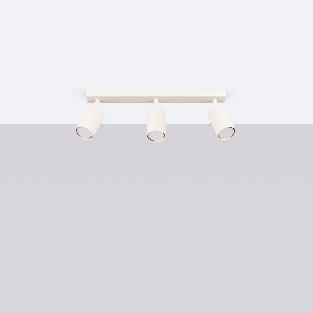 Luminaire Plafonnier beige éteinte, vue rapprochée