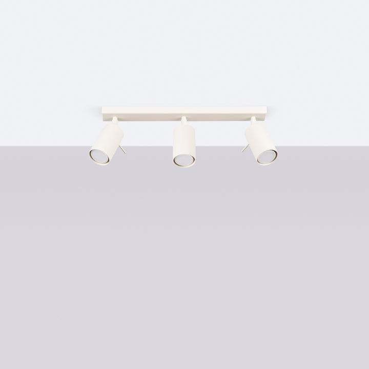 Luminaire Plafonnier beige éteinte, vue rapprochée