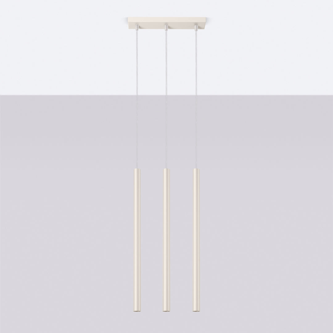 Suspension tube fin beige éteinte