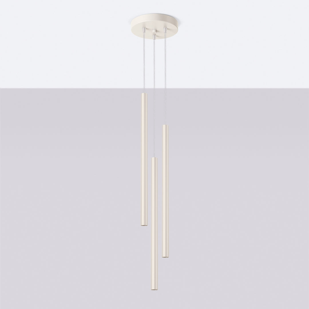 Suspension tube fin beige éteinte