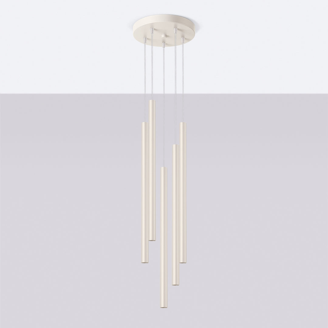 Suspension tube fin beige éteinte