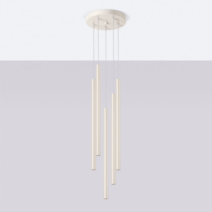 Suspension tube fin beige éteinte