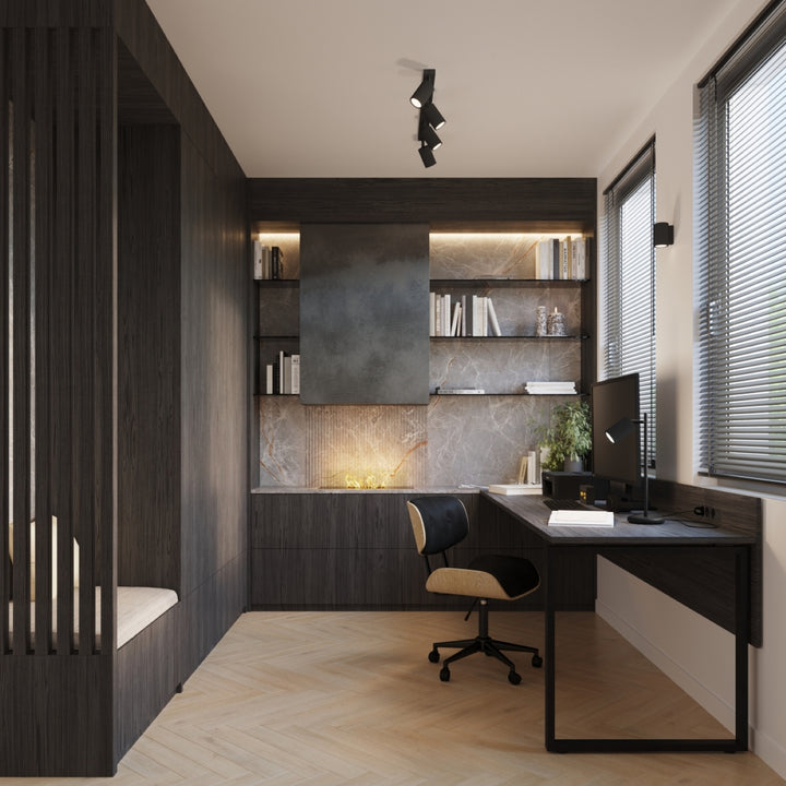 Luminaire Plafonnier noir dans un intérieur contemporain