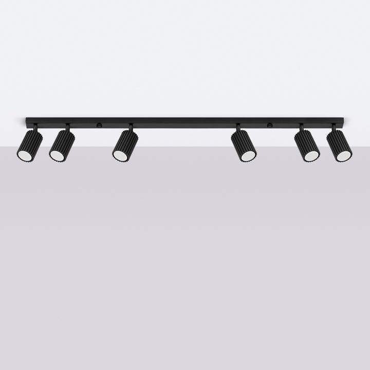 Luminaire Plafonnier noir éteinte, vue rapprochée