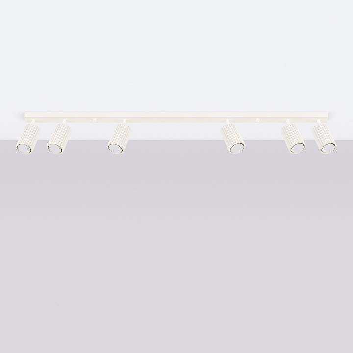 Luminaire Plafonnier beige éteinte, vue rapprochée