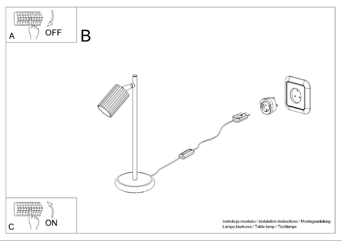 Schéma d'installation du luminaire
