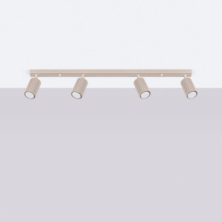 Luminaire Plafonnier taupe éteinte, vue rapprochée