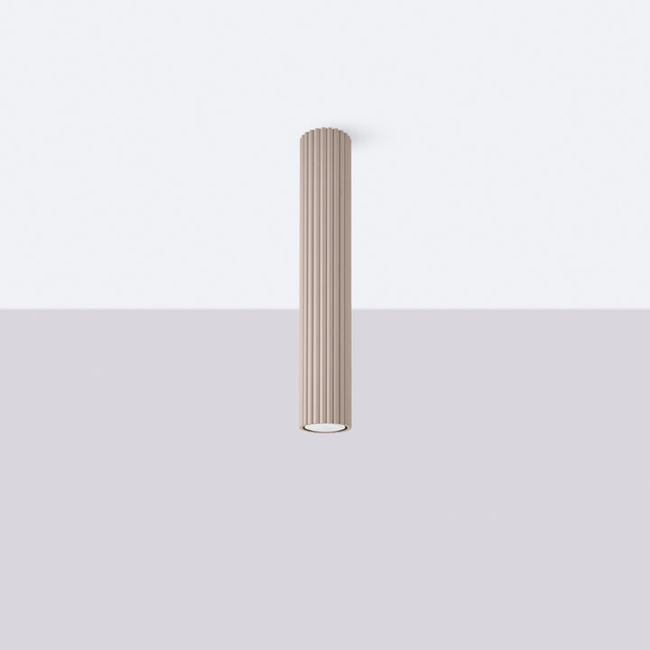 Luminaire Plafonnier taupe éteinte, vue rapprochée