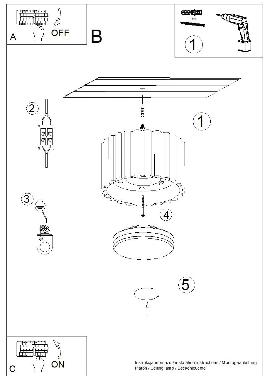 Schéma d'installation du luminaire