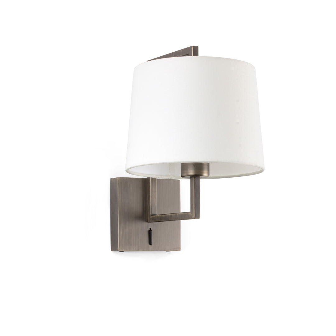 Applique Frame or vieilli abat-jour blanc de Faro Barcelona