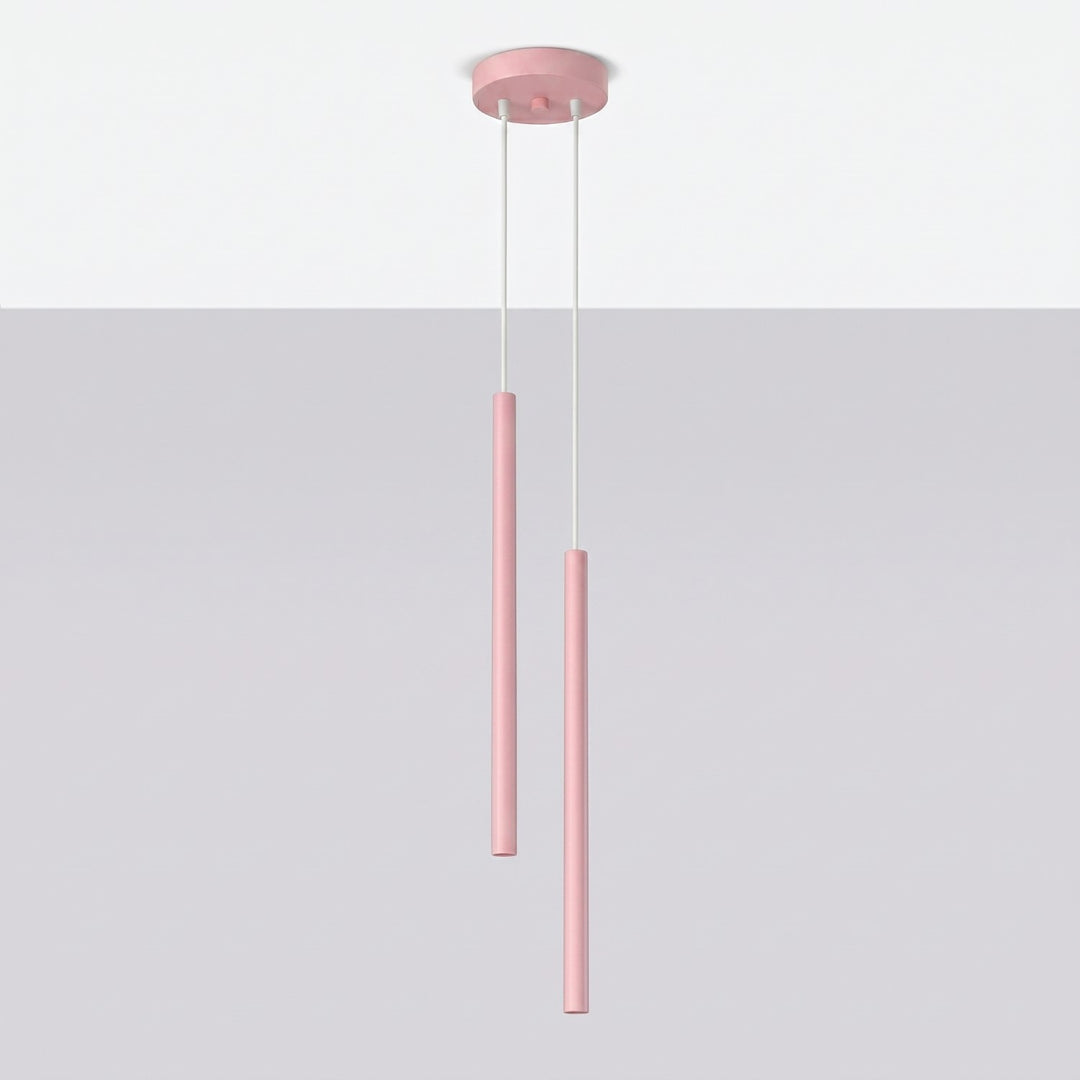 Suspension tube fin rose éteinte