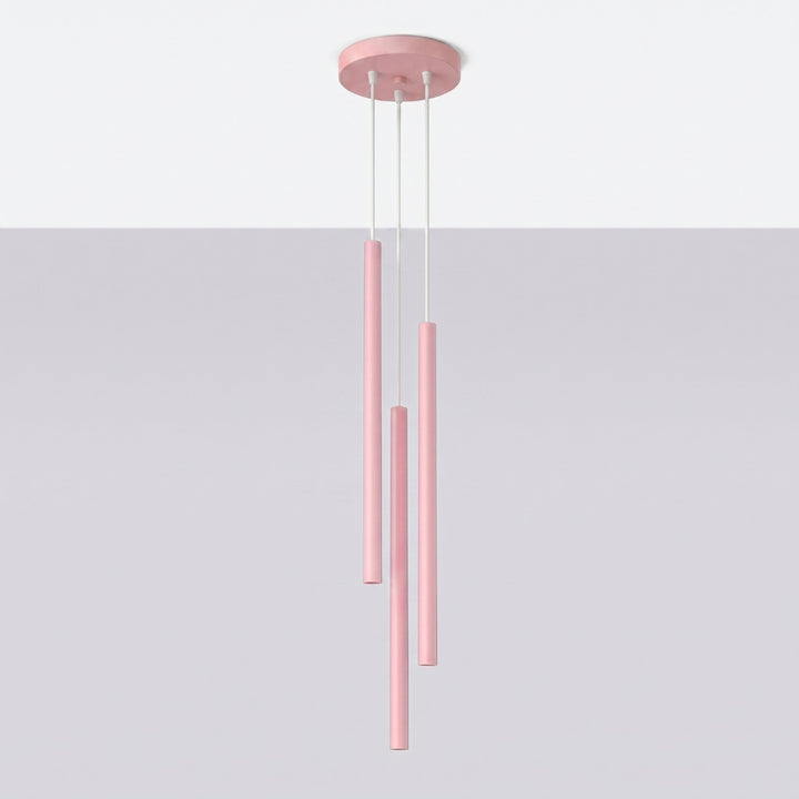 Suspension tube fin rose éteinte