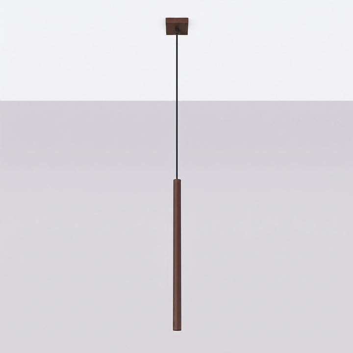 Suspension tube fin marron éteinte