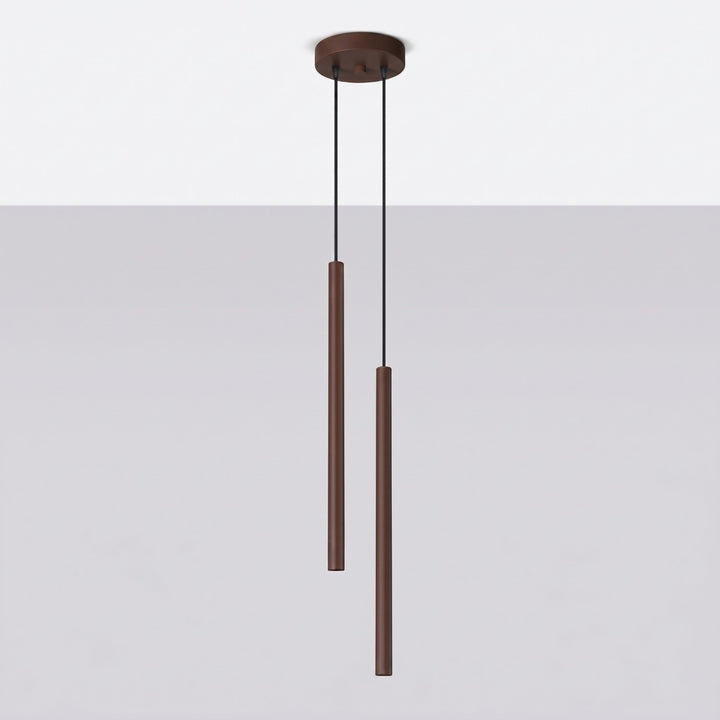 Suspension tube fin marron éteinte